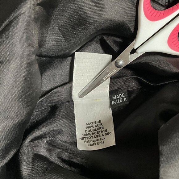 The Perfext Leather Mimi Skirt Black Fringe Knee Length Back Zip Size XS - Picture 9 of 9